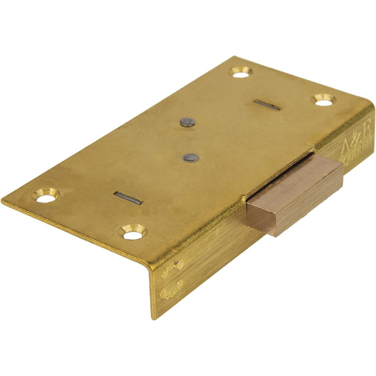 UNIQANTIQ HARDWARE SUPPLY Right Hand Door or Drawer Brass Half Mortise Lock w/Two